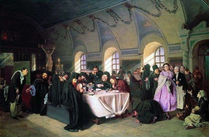 Meal by Vasily Perov