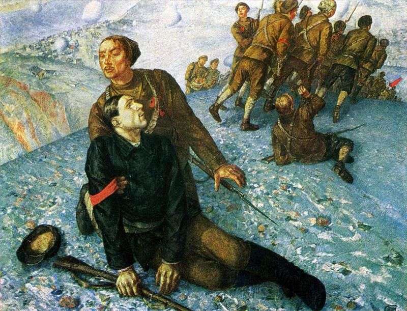 The death of the commissar by Kuzma Sergeevich Petrov Vodkin