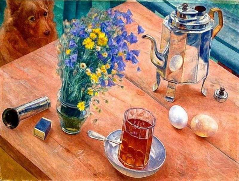 Morning still life by Kuzma Petrov Vodkin