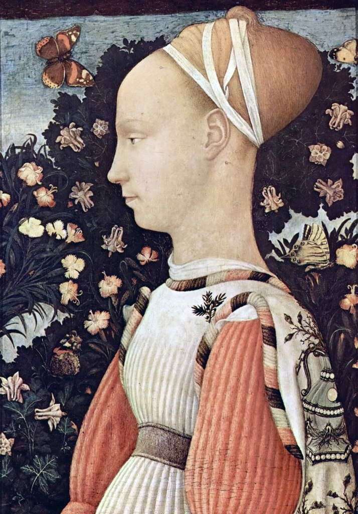 Portrait of Ginevra d Este by Antonio Pisanello