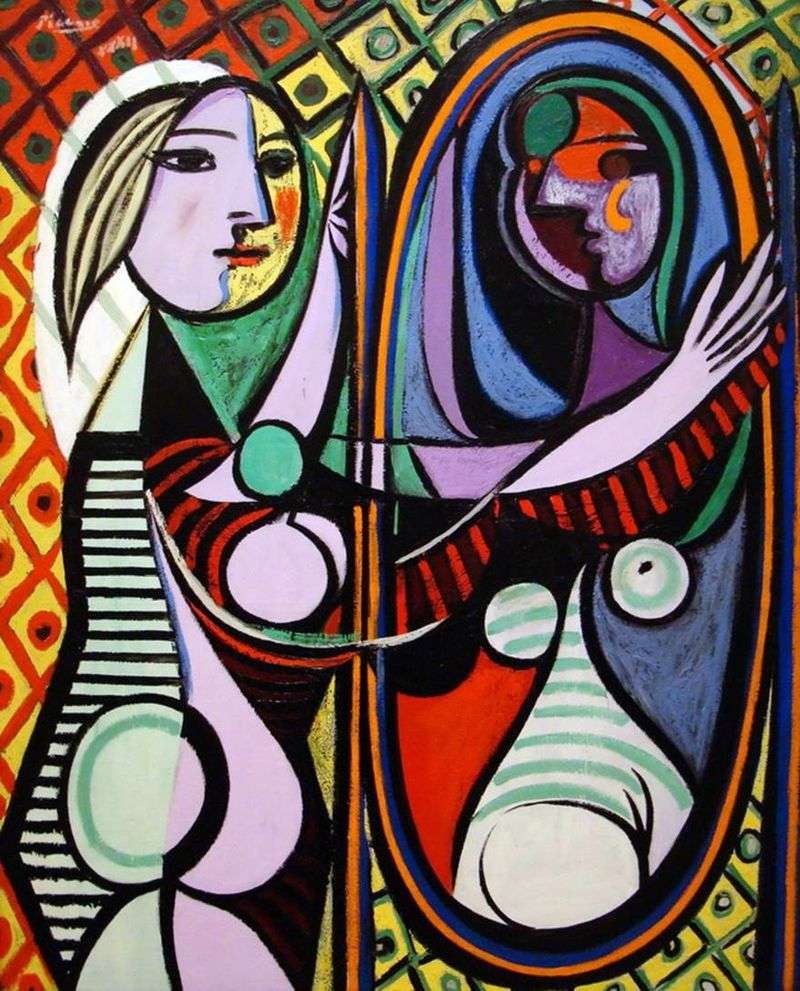 The girl in front of the mirror by Pablo Picasso