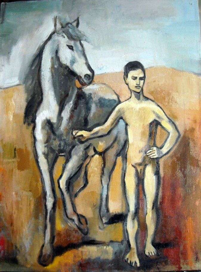 The boy is the lead horse by Pablo Picasso