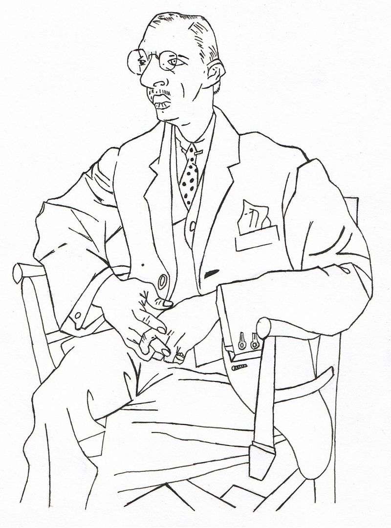 Portrait of Igor Stravinsky by Pablo Picasso