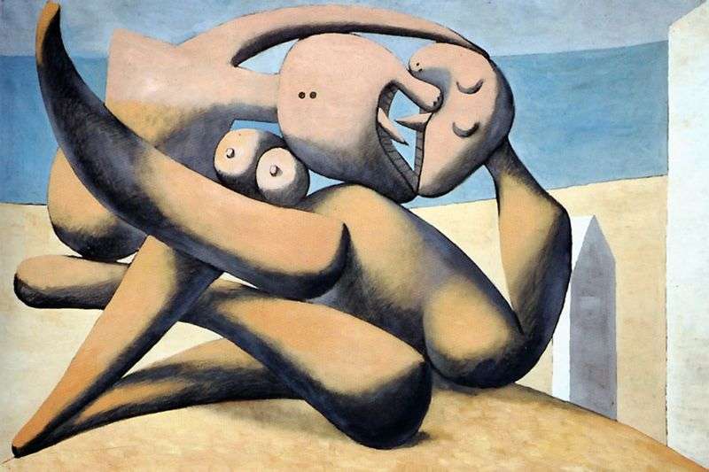 Figures on the beach by Pablo Picasso