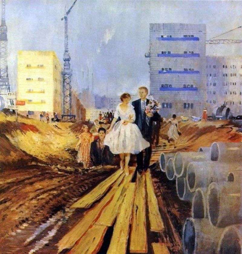 Wedding on tomorrows street by Yuri Pimenov