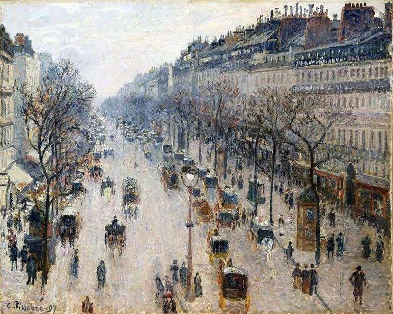 Boulevard Montmartre by Camille Pissarro