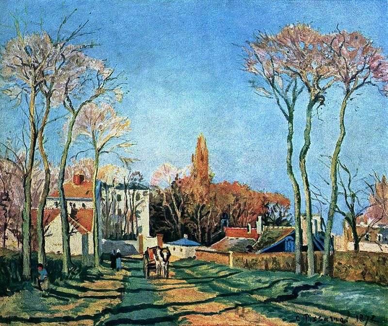 Entrance to the village of Voisin by Camille Pissarro