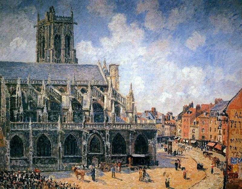 Church of St. Jacques. Dieppe by Camille Pissarro