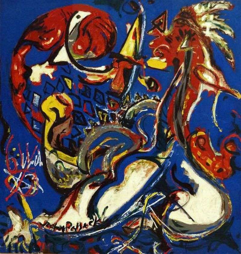 Woman Moon Cutting Circle by Jackson Pollock