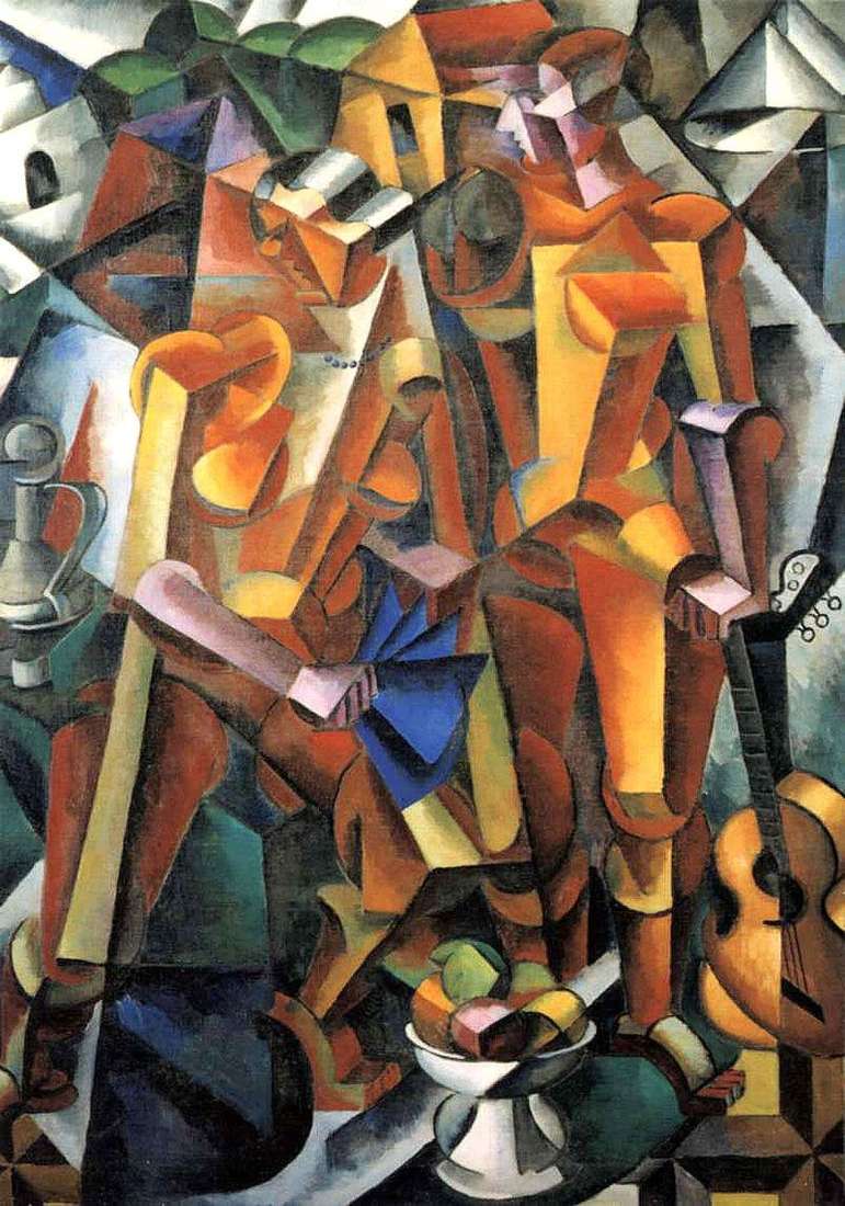 Composition with figures by Lyubov Popova