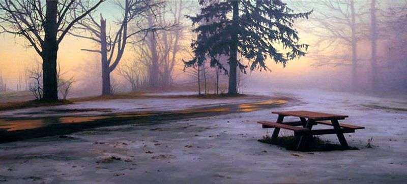 Winter Picnic Table by Scott Pryor