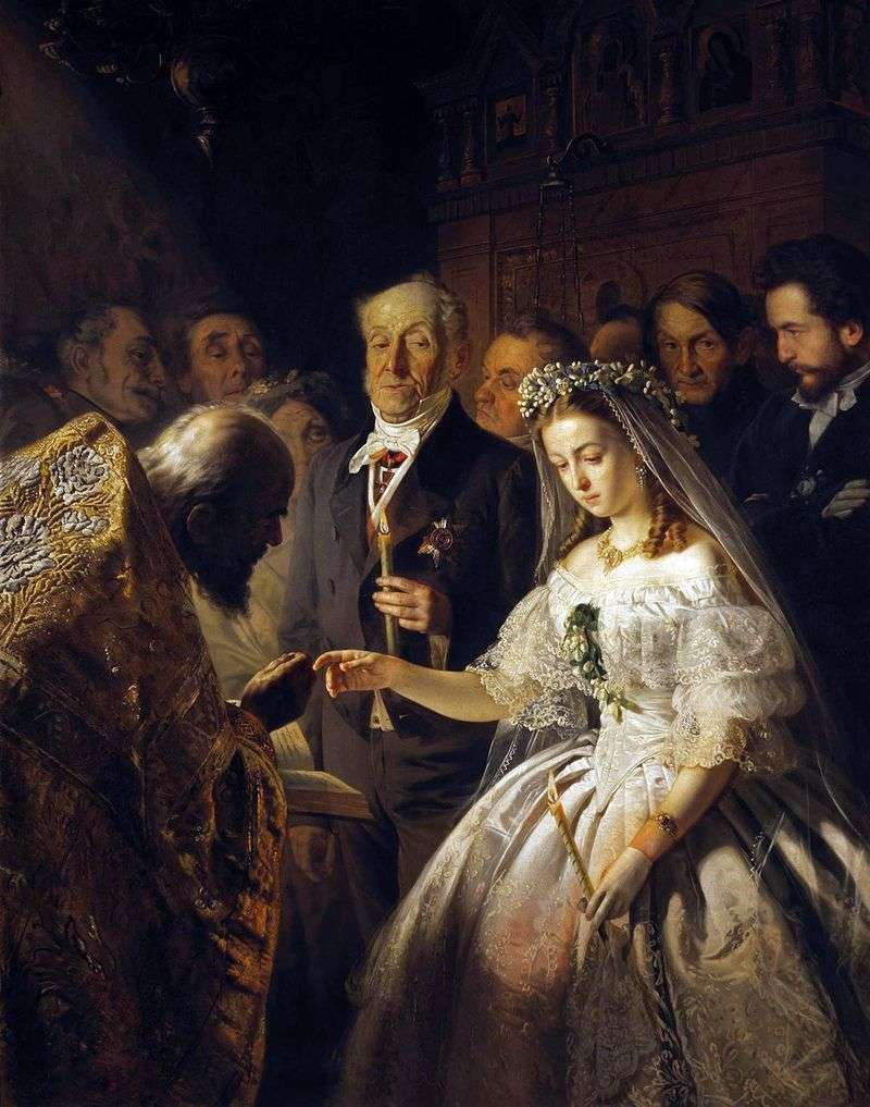 Unequal marriage by Vasily Pukirev