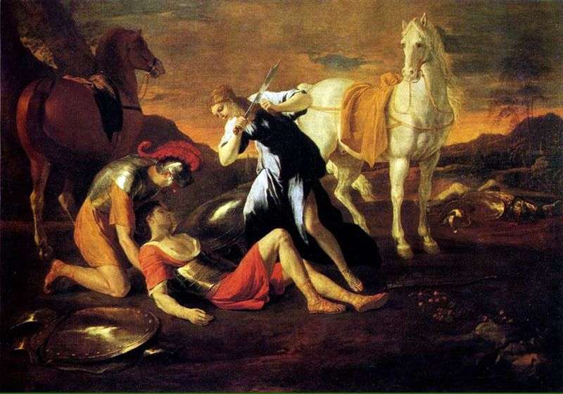 Tancred and Herminia by Nicolas Poussin
