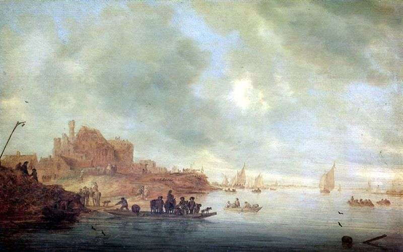 Ferry by Salomon van Ruysdael