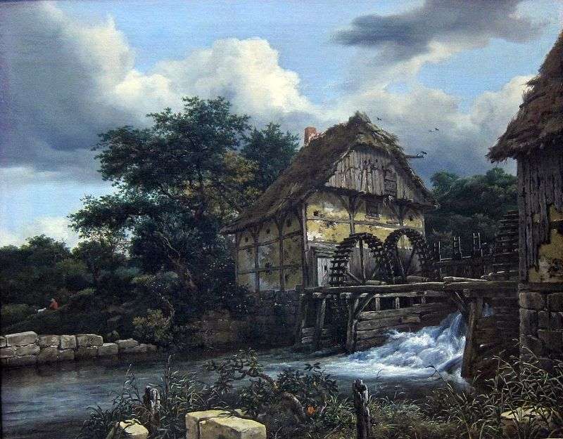 Two watermills by Jacob van Ruisdal