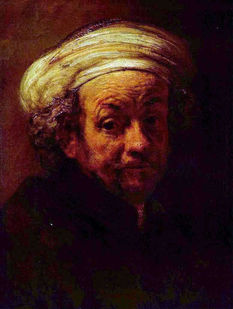 Self Portrait by Rembrandt Harmens Van Rhine