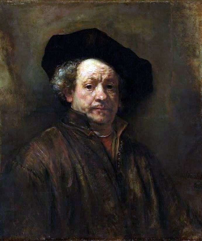 Self portrait at the age of 54 by Rembrandt Harmens Van Rhine