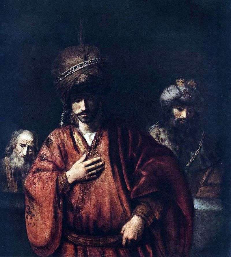 David and Uriah by Rembrandt Harmens Van Rhine
