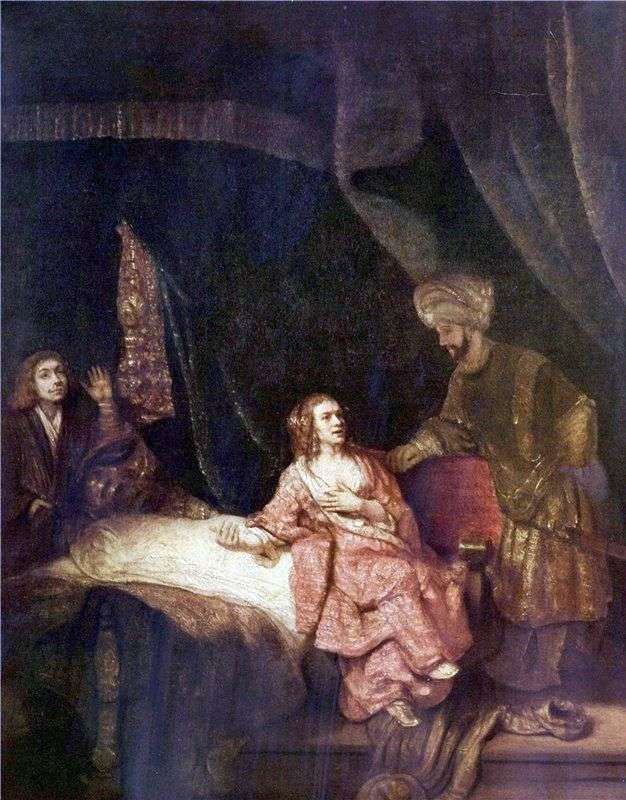 Potiphars wife accuses Joseph by Rembrandt Harmens Van Rhine