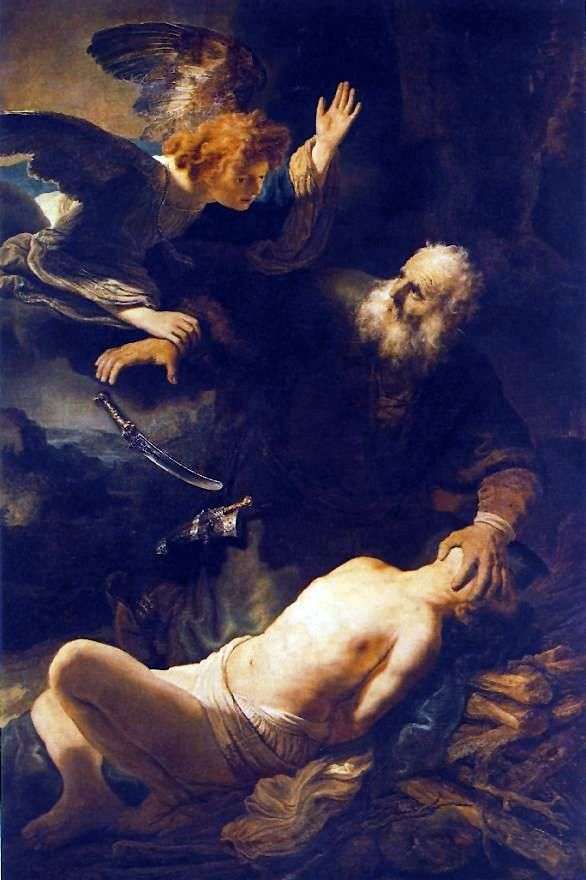 Abrahams Sacrifice by Rembrandt Harmens Van Rhine