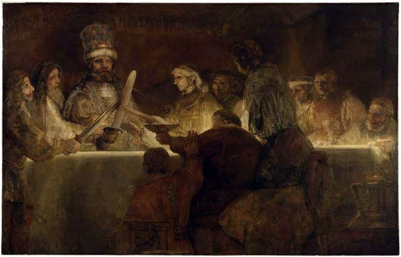 Batavian Conspiracy by Rembrandt Harmens Van Rhine