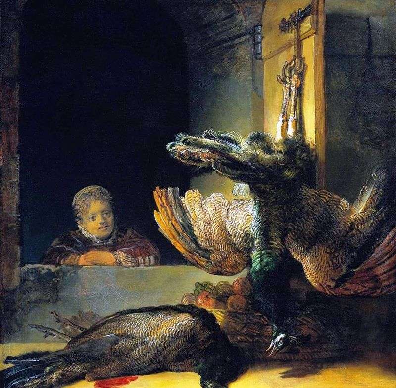 Still Life with Peacock by Rembrandt Harmens Van Rhine