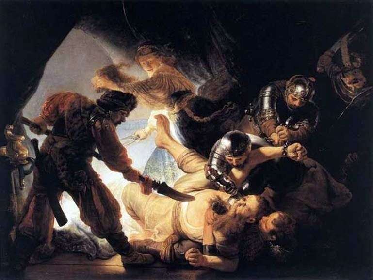 The Blinding of Samson by Rembrandt Harmens Van Rhine