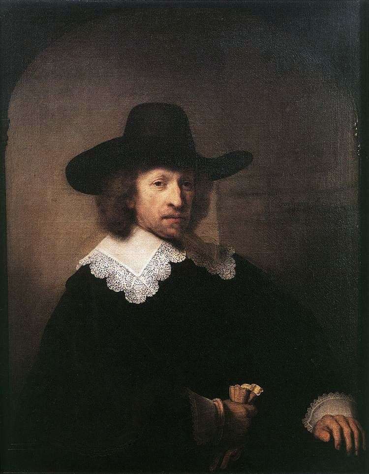 Portrait of Nicholas Van Bambek by Rembrandt Harmens Van Rhine