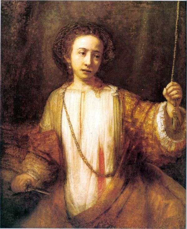 Lucretia Suicide by Rembrandt Harmens Van Rhine