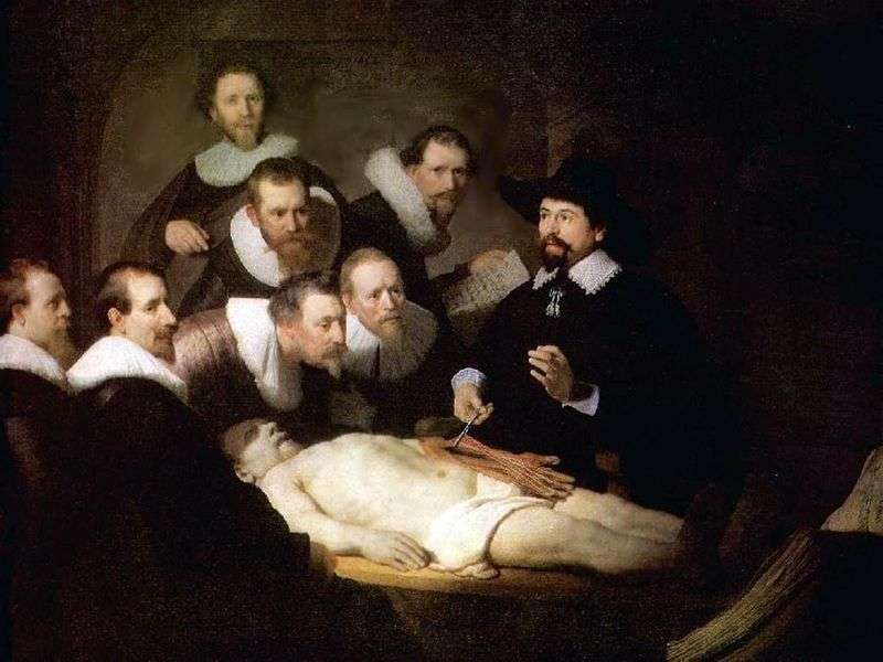 Dr. Nicholas Tulps Anatomy Lesson by Rembrandt Harmens Van Rhine