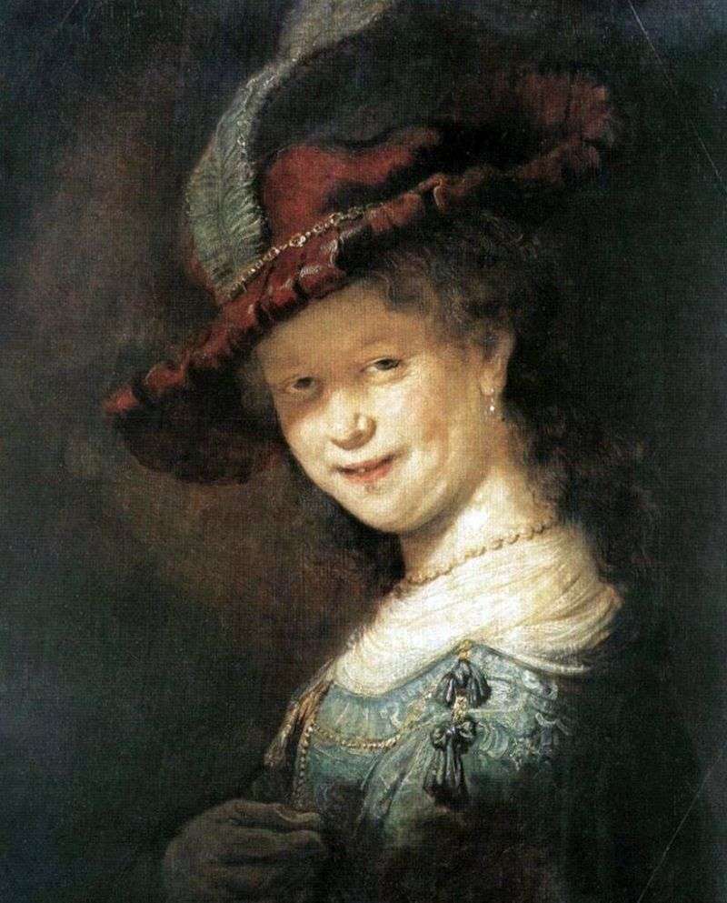 Portrait of Saskia van Eilebürch by Rembrandt Harmens Van Rhine