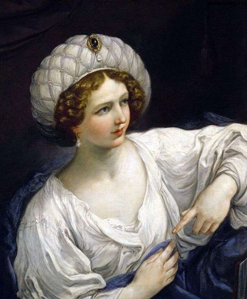 Portrait of a lady in the guise of a sibyl by Guido Renee