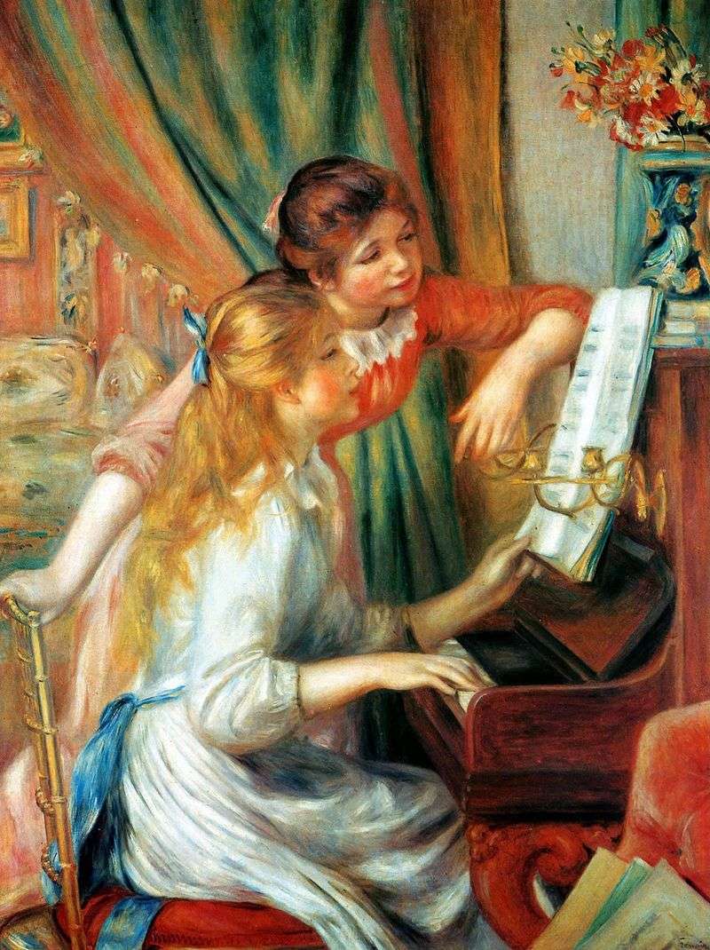 Girls at the piano (Girls at the piano) by Pierre Auguste Renoir