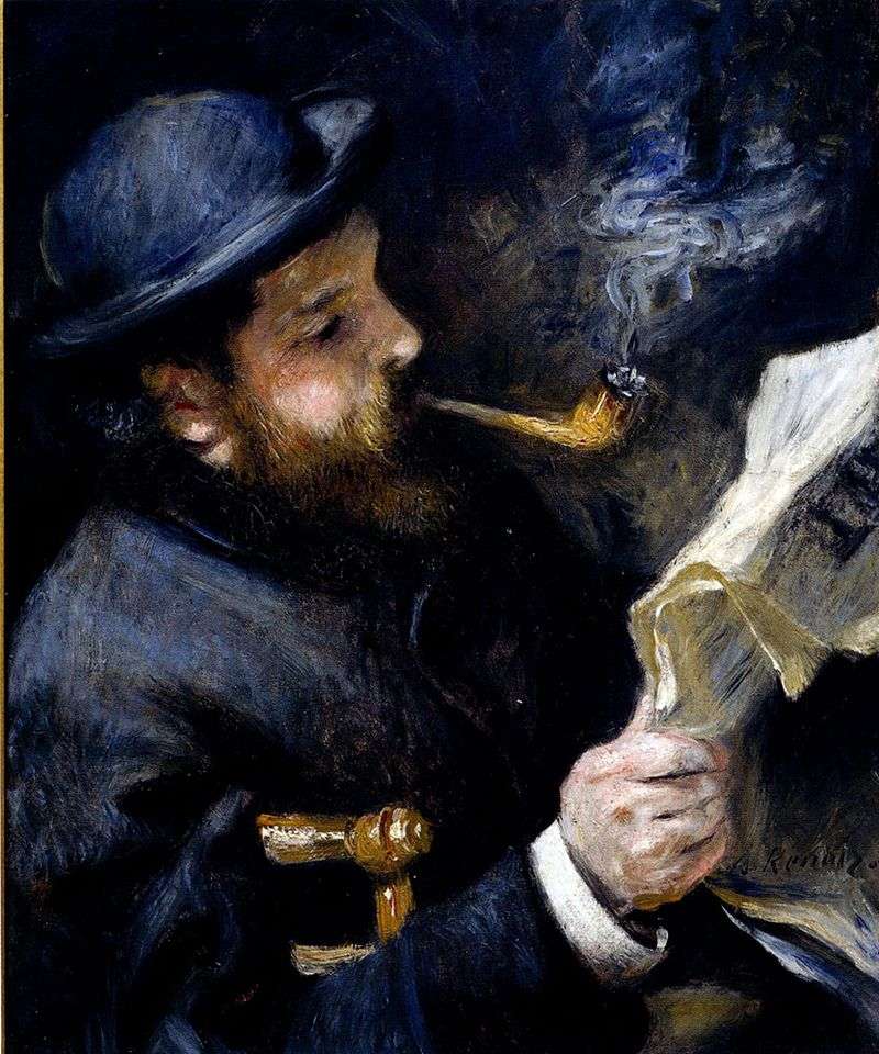 Monet Reads by Pierre Auguste Renoir