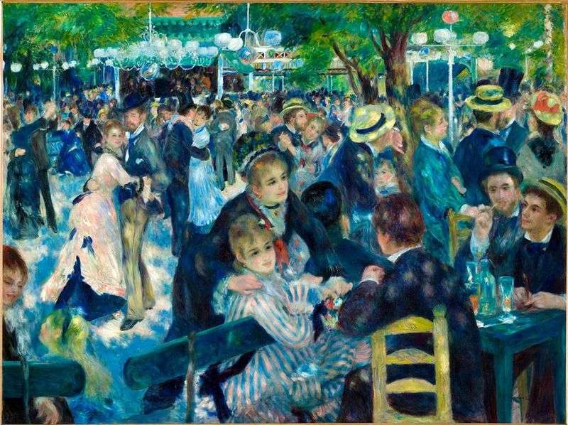 Dancing in Moulin de la Galette by Pierre Auguste Renoir