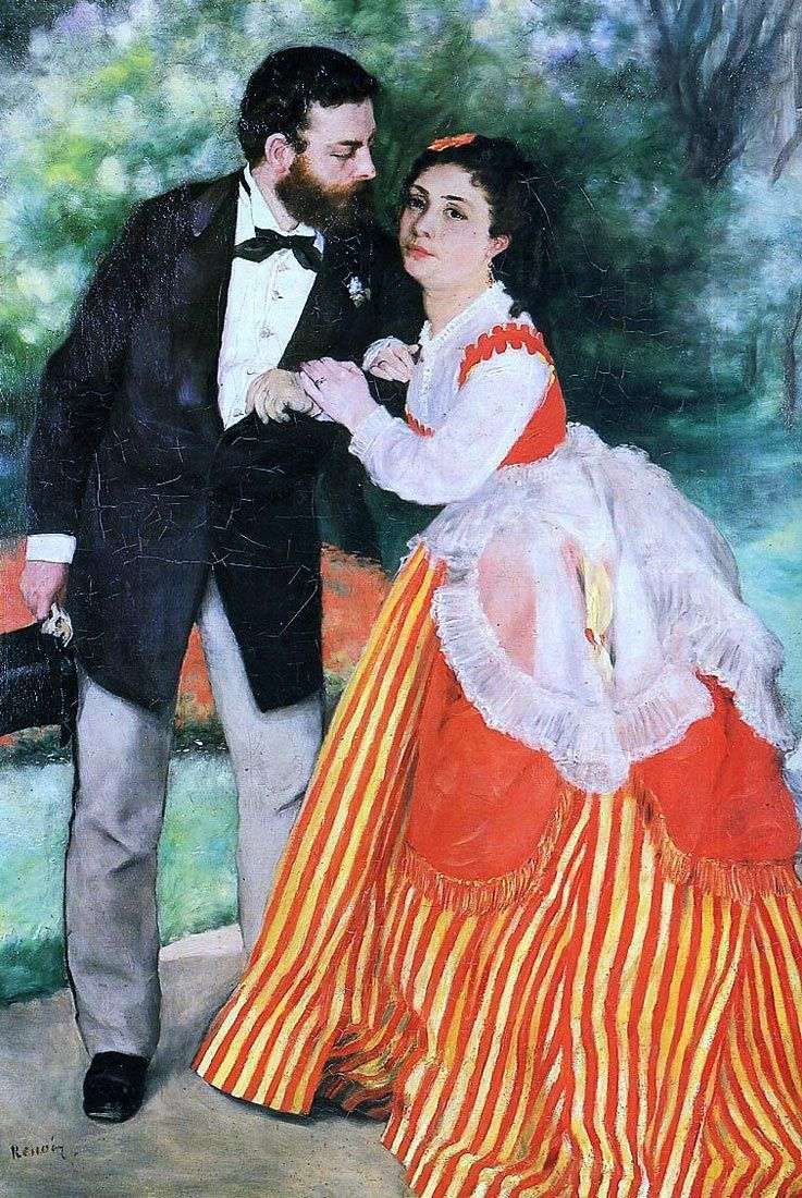 Portrait of A. Sisley with his wife by Pierre Auguste Renoir