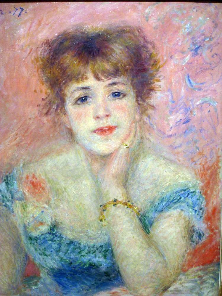 Portrait of Actress Jeanne Samary by Pierre Auguste Renoir