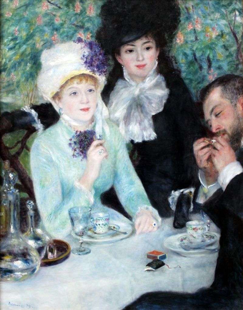 After breakfast by Pierre Auguste Renoir