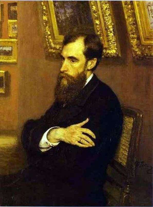 Pavel Mikhailovich Tretyakov by Ilya Repin