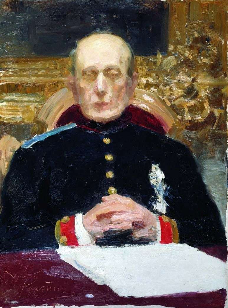 Portrait of K. P. Pobedonostsev by Ilya Repin