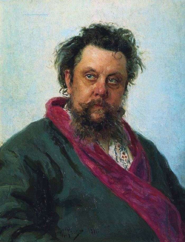 Portrait of the composer M. P. Mussorgsky by Ilya Repin