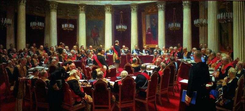 The ceremonial meeting of the State Council on May 7, 1901 by Ilya Repin