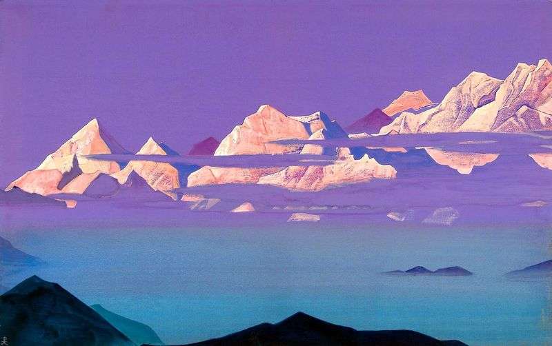Himalayas. Pink Mountains by Nicholas Roerich