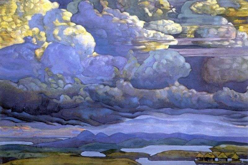 Heavenly battle by Nicholas Roerich