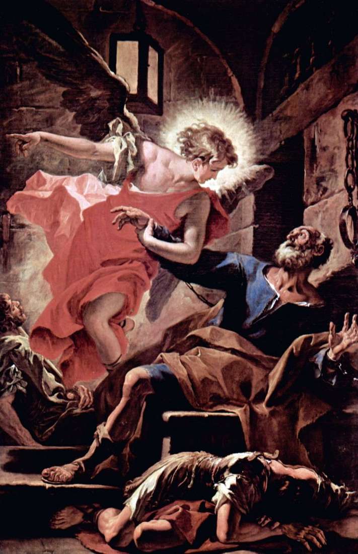 The release of the Apostle Peter by the angel by Sebastiano Ricci