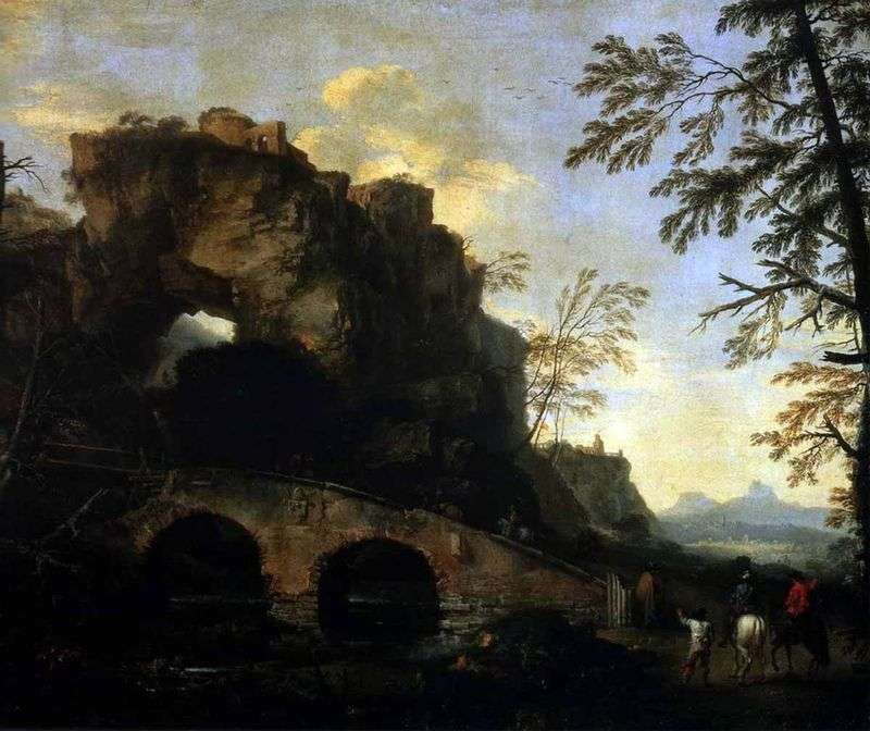 Landscape with the destroyed bridge by Rosa Salvatore