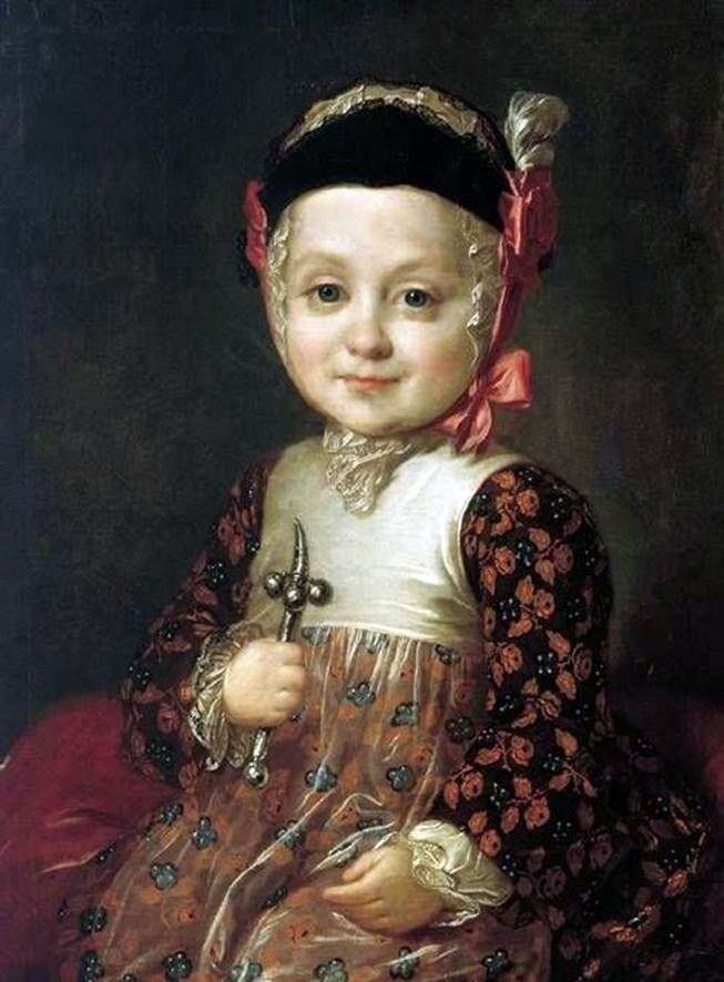 Portrait of A. G. Bobrinsky in childhood by Fedor Rokotov