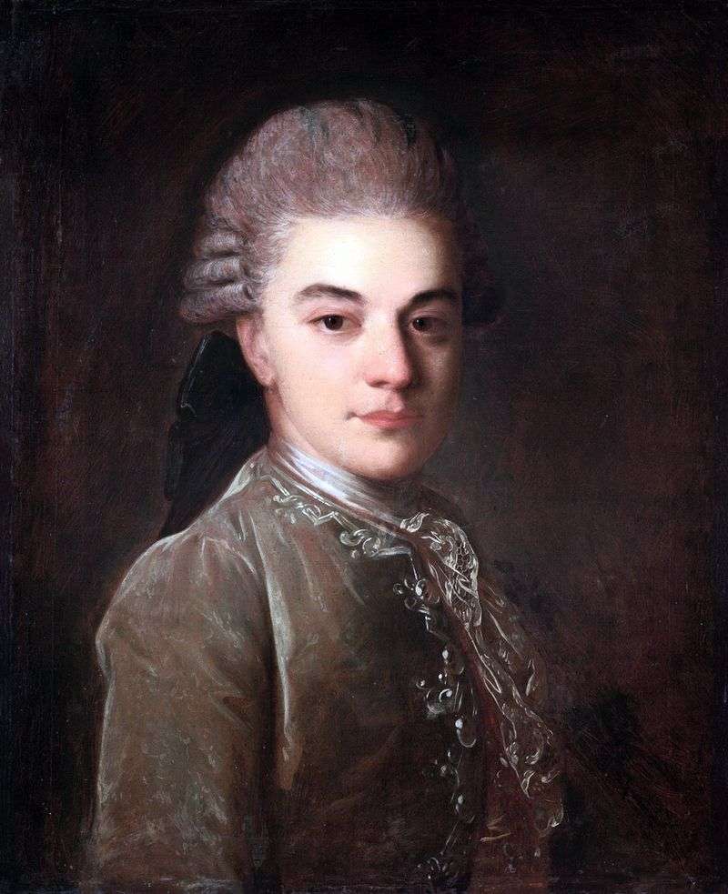 Portrait of A. M. Rimsky Korsakov in his youth by Fedor Rokotov