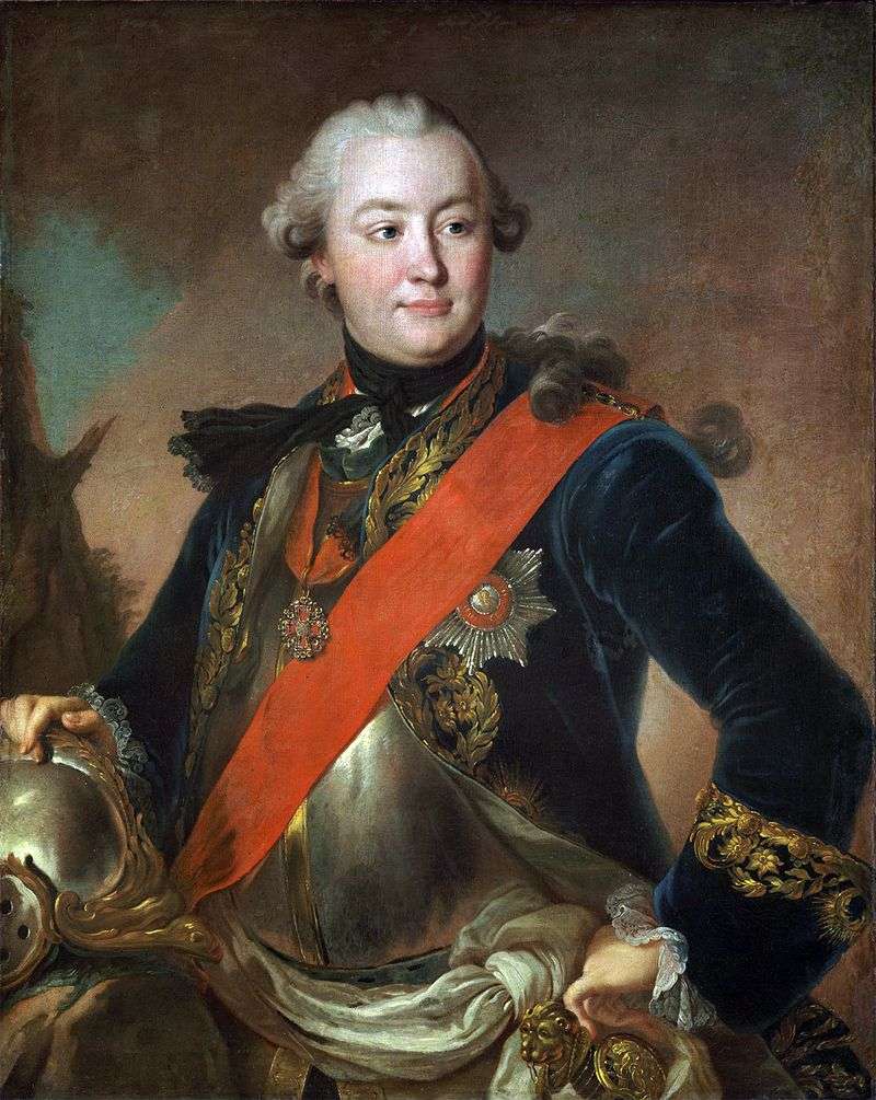Portrait of Count G. G. Orlov in Lats by Fedor Rokotov