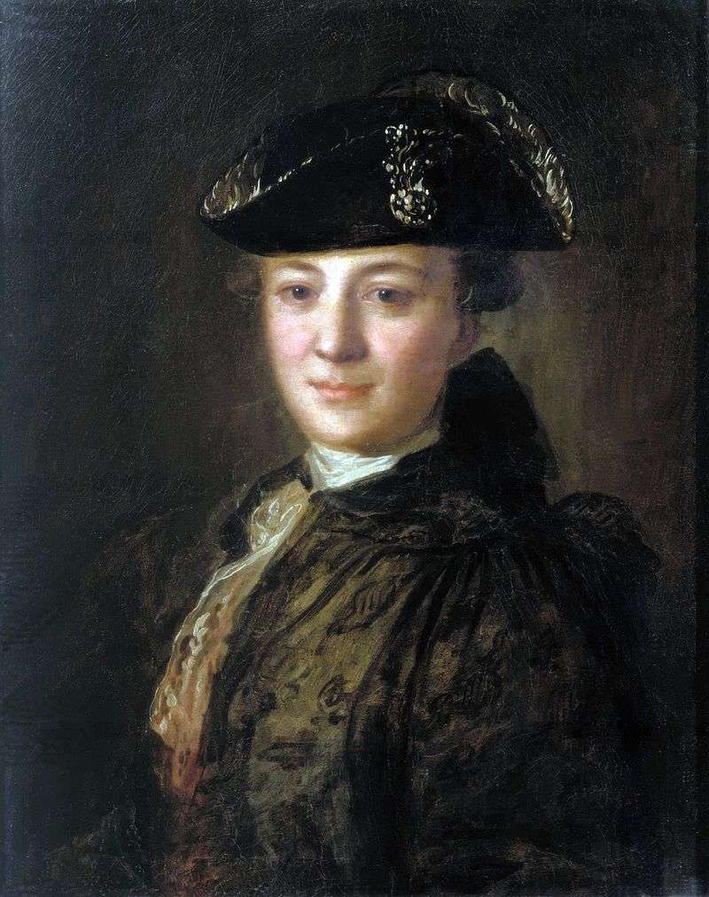 Portrait of an unknown in a cocked hat by Fedor Rokotov